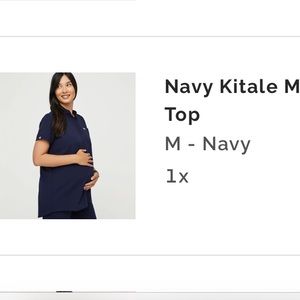 Maternity navy blue top